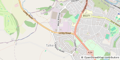 Map of Stoke-on-Trent, Staffordshire