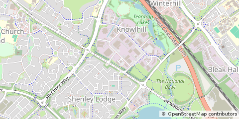 Map of Milton Keynes, Buckinghamshire