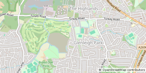 Map of Bexhill,, Sussex
