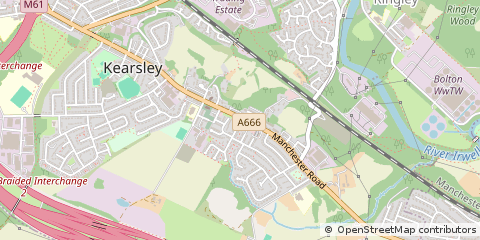 Map of Bolton, Lancashire