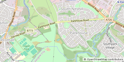 Map of Glasgow, Lanarkshire