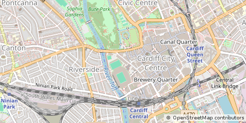 Map of Cardiff