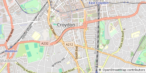 Map of Croydon, Surrey