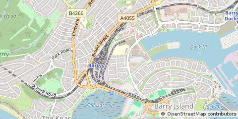 Map of Barry, South Glamorgan