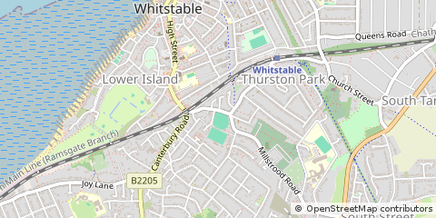 Map of Whitstable, Kent