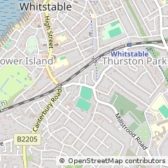 Map of Whitstable, Kent