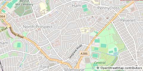 Map of Plymouth, Devon