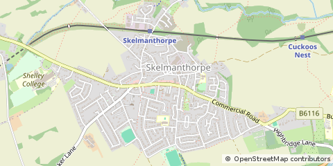 Map of Huddersfield, West Yorkshire