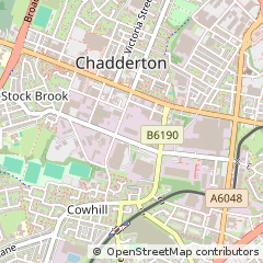 Map of Oldham, Lancashire