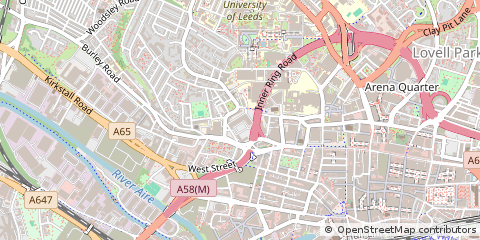 Map of Leeds, West Yorkshire