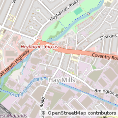 Map of Birmingham, West Midlands