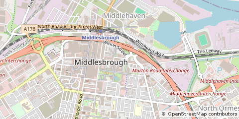 Map of Middlesbrough