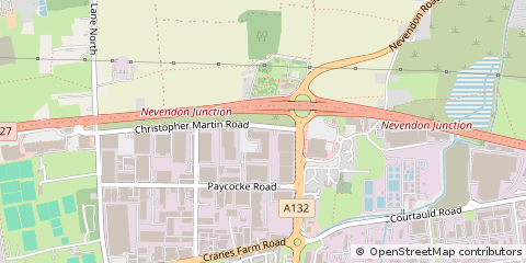 Map of Basildon, Essex