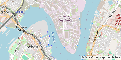 Map of Rochester, Kent