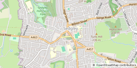 Map of Sedgley, West Midlands