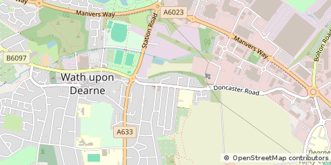 Map of Rotherham, South Yorkshire