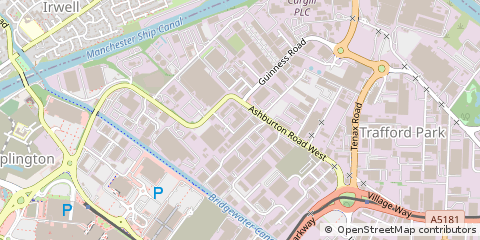 Map of Ashburton Road West, Trafford Park,manchester