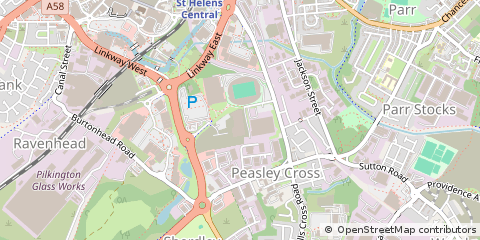 Map of ST. Helens, Merseyside