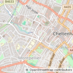 Map of Cheltenham, Gloucestershire