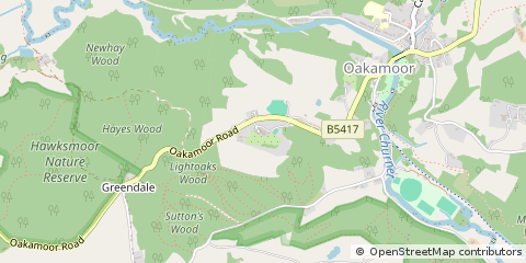 Map of Oakamoor, Staffordshire
