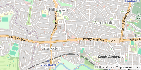 Map of Glasgow, Lanarkshire