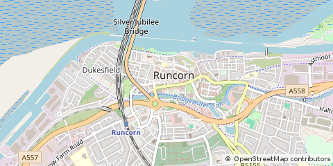 Map of Runcorn, Cheshire