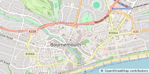 Map of Bournemouth, Dorset