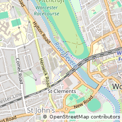 Map of Worcester, Worcestershire