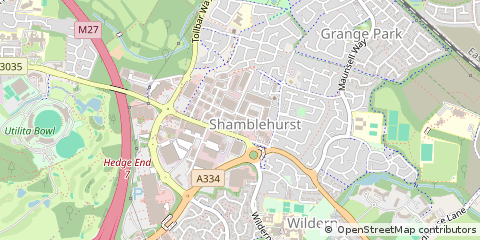 Map of Southampton, Hampshire