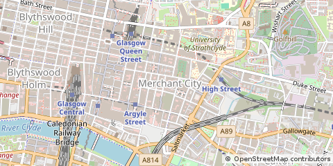 Map of Glasgow, Lanarkshire