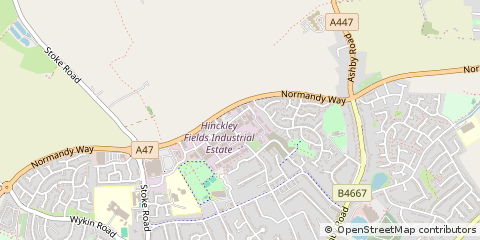 Map of Hinckley, Leicestershire