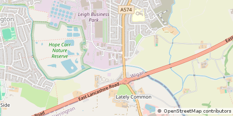 Map of Leigh, Lancashire