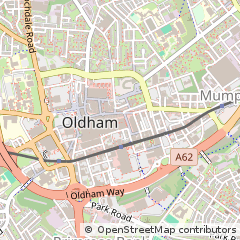 Map of Oldham, Greater Manchester