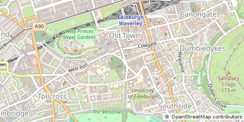 Map of Edinburgh, Midlothian