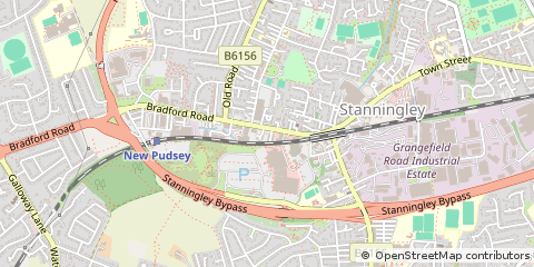 Map of Pudsey, West Yorkshire