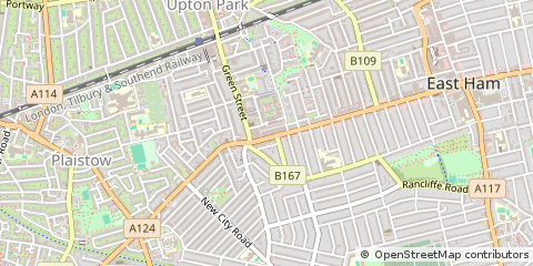 Map of Upton Park, London
