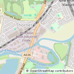 Map of Wakefield, West Yorkshire
