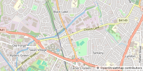 Map of West Bromwich, West Midlands