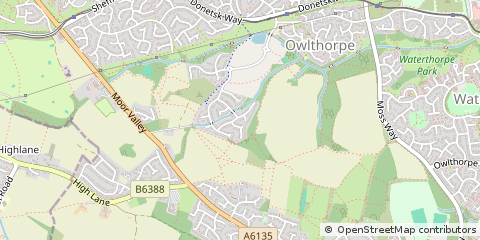 Map of Sheffield, South Yorkshire