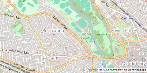 Map of Cardiff