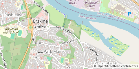 Map of Erskine, Renfrewshire