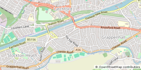 Map of Warrington
