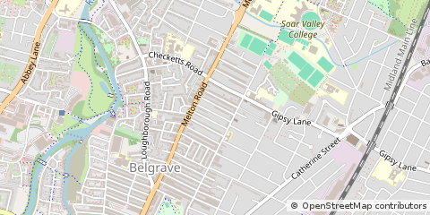 Map of Leicester, Leicestershire