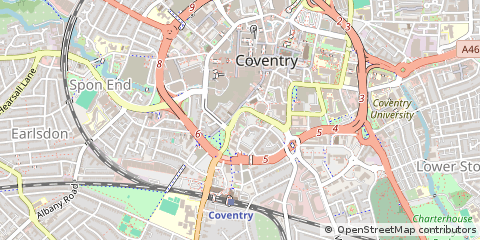 Map of Coventry, West Midlands