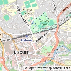 Map of Lisburn, County Antrim