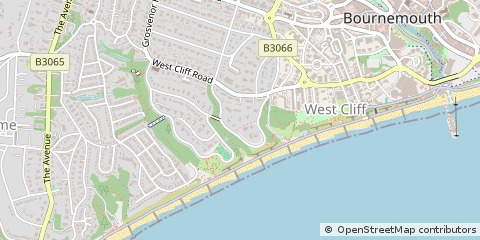 Map of Bournemouth, Dorset