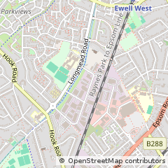 Map of Epsom, Surrey