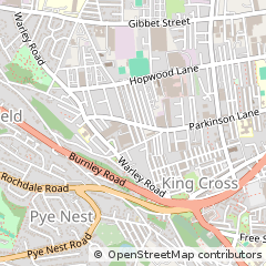Map of Halifax, West Yorkshire