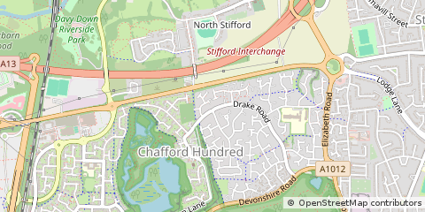 Map of Grays, Essex