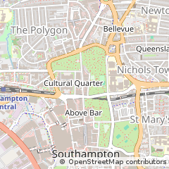 Map of Southampton, Hampshire